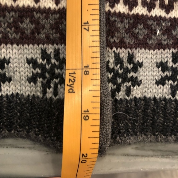 Vintage Snowflake Nordic Style Angora Wool Blend Button Knit Vest Waistcoat M - Picture 10 of 11